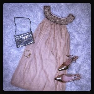 DERBY DAY Silk Cream & Crystal Dress